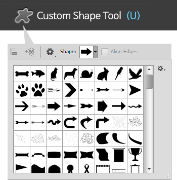 custom shape tool (u)